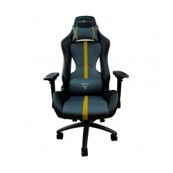 Silla Gamer GameFactor CGC650, Negro/Amarillo, Reclinable, 4D, 150Kg - CGC650-YL