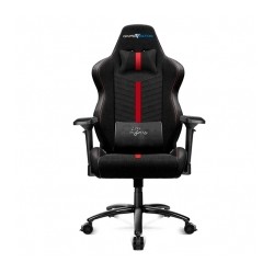 Silla Gamer GameFactor CGC601 XL, Tela, Reclinable, Negro/Rojo