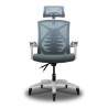 Silla Gamer Munfrost Nova Gris con Blanco | Reclinable | 180KG | Ruedas tipo patin - MFMSIL1W