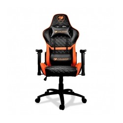 Silla Gamer Cougar Armor One, Vinil, Reclinable, 4D, Negro/Naranja