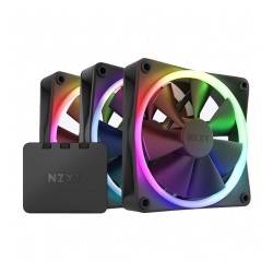 Ventiladores NZXT F120 RGB - Kit de 3 Ventiladores 120mm Negros - RF-R12TF-B1