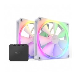 Ventiladores NZXT F140 RGB - Kit de 2 Ventiladores 140mm Blancos - RF-R14DF-W1