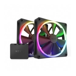 Ventiladores NZXT F140 RGB - Kit de 2 Ventiladores 140mm Negros - RF-R14DF-B1