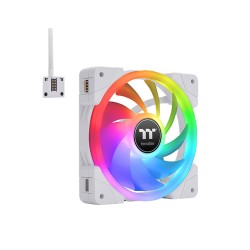 Ventiladores Thermaltake Swafan EX12 RGB | Kit de 3 Ventiladores | 120mm | Blancos | Magnéticos | Push or Pull - CL-F161-PL12SW-