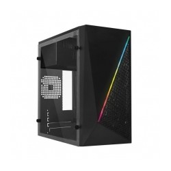 Gabinete Acteck Kioto GC460 RGB Essential, Micro-ATX, Incluye fuente de 500w, Panel de Acrilico - AC-933070