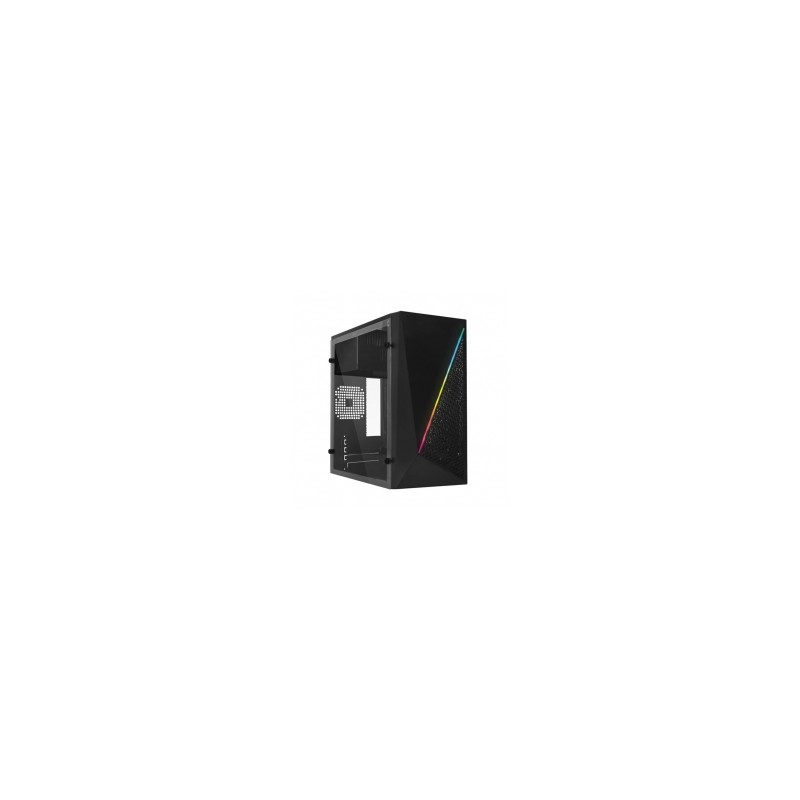 Gabinete Acteck Kioto GC460 RGB Essential, Micro-ATX, Incluye fuente de 500w, Panel de Acrilico - AC-933070