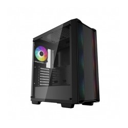 Gabinete DeepCool CC560 ARGB, Midtower, 4 ventiladores ARGB, ATX, Negro - R-CC560-BKTAA4-G-1