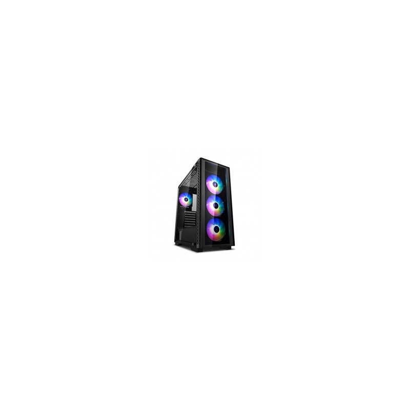 Gabinete DeepCool Matrexx 50 ADD-RGB 4F Black, Midtower, incluye 4 ventiladores A-RGB, Cristal templado, Mini-ITX / Micro-ATX / 