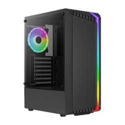 Gabinete Aerocool Bionic-G-BK-V2, Cristal Templado, 1 Ventilador RGB, ATX - 4710562758672