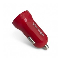 Cargador Vorago USB 2.0 para auto de 1 A Rojo - AU-101-RD