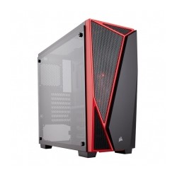 Gabinete Corsair Carbide Series Spec-04 Negro/Rojo, Cristal Templado, 1 Ventilador, ATX - CC-9011117-WW