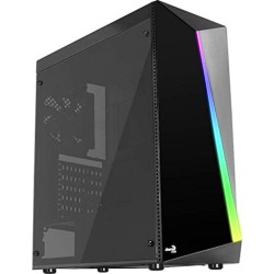 Gabinete Aerocool Shard RGB, Negro, Cristal Templado, ATX, A4718009157682