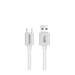 Cable Adata USB a USB-C, Blanco, 1 Metro - ACA3AL-100CM-CSV