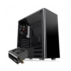 Gabinete Thermaltake V200 TG con fuente 600w, Cristal Templado, ATX, USB 3.0, 1 Ventilador 120mm - CA-3K8-60M1WU-00