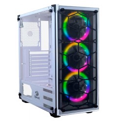 Gabinete Redragon Wheel Jack, Mid Tower, Incluye 3 ventiladores RGB, ATX / Micro-ATX / Mini-ITX , Cristal Templado , Filtro Anti