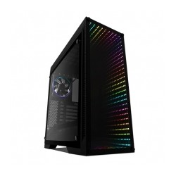 Gabinete GameFactor CSG601 | RGB | Vidrio Templado | Panel frontal Infinity | ATX | 1 Ventilador