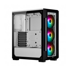 Gabinete Corsair Icue 220T RGB Blanco, Cristal Templado, 3 Ventiladores SP120 RGB PRO, ATX - CC-9011191-WW