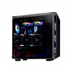 Gabinete XPG Battlecruiser II RGB, Negro, E-ATX, 4 Ventiladores, Cristal Templado - BATTLECRUISERIIST-BKCWW