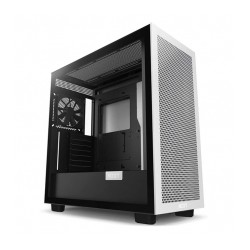 Gabinete NZXT H7 Flow Blanco/Negro, E-ATX, Cristal Templado, 2 Ventiladores F Quiet 120mm, Soporte GPU Vertical - CM-H71FG-01