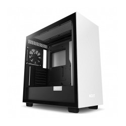 Gabinete NZXT H7 Blanco/Negro, E-ATX, Cristal Templado, 2 Ventiladores, Soporte GPU Vertical - CM-H71BG-01