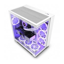 Gabinete NZXT H9 Flow Blanco, ATX, Cristal Templado, 4 Ventiladores sin RGB - CM-H91FW-01