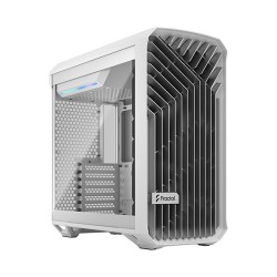 Gabinete Fractal Design Torrent Compact White, TG Clear Tint, Formato ATX, Panel de Vidrio Templado, incluye 2 ventiladores de 1