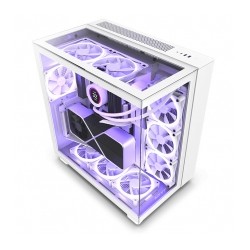 Gabinete NZXT H9 Elite Blanco, ATX, Cristal Templado, 3 Ventiladores RGB, 1 Ventilador sin RGB - CM-H91EW-01