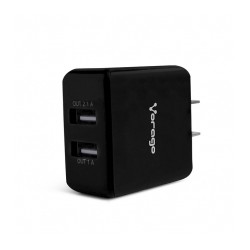 Cargador Universal Vorago 2 Puertos USB 2.0 para pared - AU-106-V2-BK