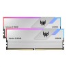 Memoria RAM Acer Predator Vesta II RGB, DDR5, 32GB, 2x16GB, 6000Mhz, Plata - BL.9BWWR.366