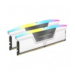 Memoria RAM Corsair Vengeance, 32GB, 2x16, DDR5, 6400Mhz, RGB, Blanco - CMH32GX5M2B6400C36W