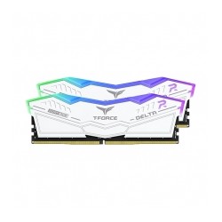 Memoria RAM Teamgroup T-Force Delta RGB DDR5 32GB 2x16GB, 6200Mhz Blancas -FF4D532G6200HC38ADC01