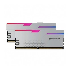 Memoria RAM Acer Predator Hermes, RGB, DDR5, 32GB, 2x16GB, 6800Mhz, Plata - BL.9BWWR.401