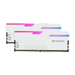 Memoria RAM Acer Predator Hermes RGB, DDR5, 32GB 2x16GB, 6800Mhz, Blanco - BL.9BWWR.399