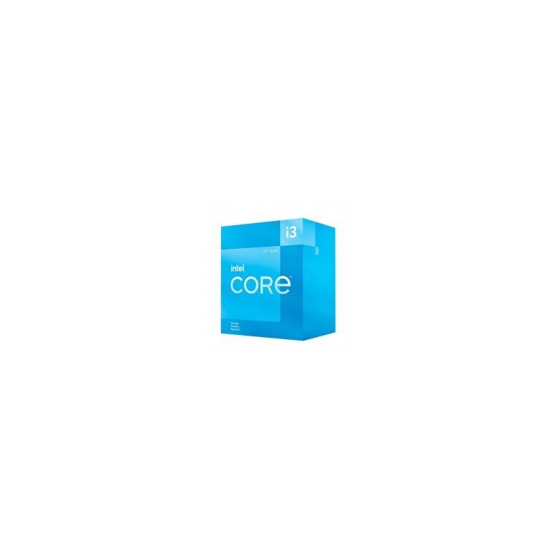 Procesador Intel Core i3 12100F, 4 Cores (4 Performance-cores / 0 Efficient-cores), 8 Threads, 3.30GHz Base, 4.90Ghz Turbo, 12Mb