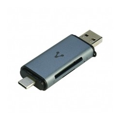 Lector de Tarjetas SD Vorago CR-350, Lector SD & Micro SD, Conector USB-A & USB-C - CR-350