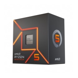 Procesador AMD Ryzen 5 7600, 6 Cores, 12 Threads, 3.8GHz Base, 5.1GHz Max, Socket AM5, Radeon Graphics - 100-100001015BOX