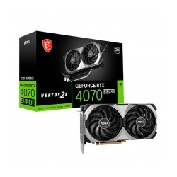 Tarjeta de video Nvidia MSI GeForce RTX 4070 Super Ventus 2X Black 12G OC, DLSS 3, RAY TRACING, REFLEX, STUDIO, GDDR6X, 912-V513