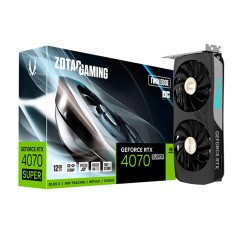 Tarjeta de video Nvidia Zotac GeForce RTX 4070 Super Twin Edge OC, DLSS 3, RAY TRACING, REFLEX, STUDIO, 12GB GDDR6X - ZT-D40720H