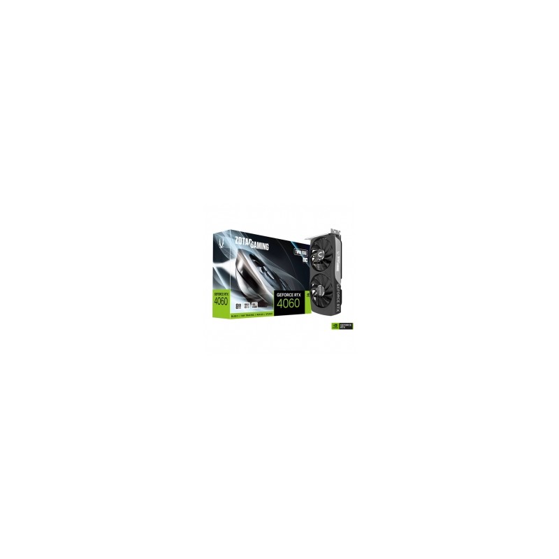 Tarjeta de video Zotac Gaming GeForce RTX 4060 8GB Twin | DLSS 3 | RAY TRACING | REFLEX STUDIO | GDDR6 - ZT-D40600H-10M