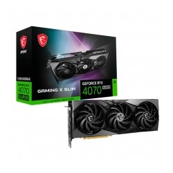 Tarjeta de video Nvidia MSI GeForce RTX 4070 Super Gaming X Slim12G, 12GB GDDR6X, Nvidia DLSS 3, Mystic Light - 912-V513-631