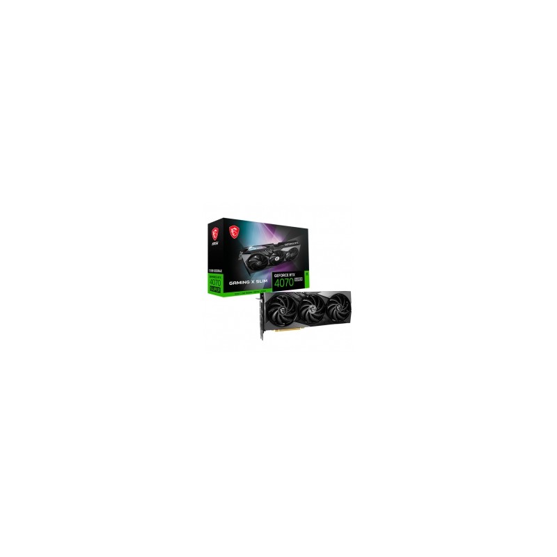 Tarjeta de video Nvidia MSI GeForce RTX 4070 Super Gaming X Slim12G, 12GB GDDR6X, Nvidia DLSS 3, Mystic Light - 912-V513-631