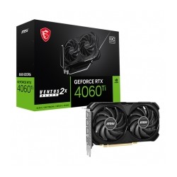 Tarjeta de video Nvidia MSI GeForce RTX 4060 TI Ventus 2X Black 8G OC, DLSS 3, RAY TRACING, REFLEX, STUDIO, GDDR6, 912-V515-024