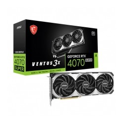 Tarjeta de video Nvidia MSI GeForce RTX 4070 Super Ventus 3X Black 12G OC, DLSS 3, RAY TRACING, REFLEX, STUDIO, GDDR6X - 8241423