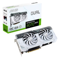 Tarjeta de video Nvidia Asus GeForce RTX 4070 Super Dual OC White, DLSS 3, RAY TRACING, REFLEX, STUDIO, 12GB GDDR6X - DUAL-RTX40