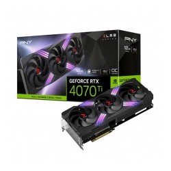 Tarjeta de video Nvidia PNY GeForce RTX 4070 TI 12GB XLR8 Gaming VERTO EPIC-X RGB Overclocked Triple Fan DLSS 3 GDDR6X - VCG4070