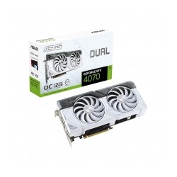 Tarjeta de Video Nvidia Asus Dual GeForce RTX 4070 White OC, 2 Ventiladores, 12GB GDDR6X, OC, PCIe 4.0, Nvidia DLSS 3 - DUAL-RTX