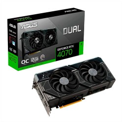 Tarjeta de Video Nvidia Asus Dual GeForce RTX 4070 OC, 2 Ventiladores, 12GB GDDR6X, OC, PCIe 4.0, Ray Tracing, Nvidia DLSS 3 - D