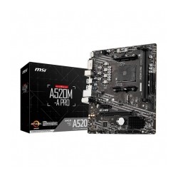 Tarjeta Madre MSI A520M-A PRO, Micro ATX. AM4, DDR4 4600Mhz, x1 M.2 - A520M-A-PRO