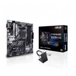 Tarjeta Madre Asus Prime B550M-A AC, Micro ATX, AM4, DDR4 4866Mhz OC, Dual M.2, Wi-Fi, Bluetooth 5.0, Aura Sync