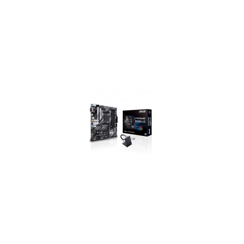 Tarjeta Madre Asus Prime B550M-A AC, Micro ATX, AM4, DDR4 4866Mhz OC, Dual M.2, Wi-Fi, Bluetooth 5.0, Aura Sync